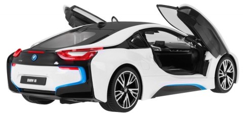 BMW i8 białe RASTAR model 1:14 Zdalnie sterowane auto + pilot 2,4 GHz BMW i8 białe RASTAR model 1:14 Zdalnie sterowane auto + pilot 2,4 GHz