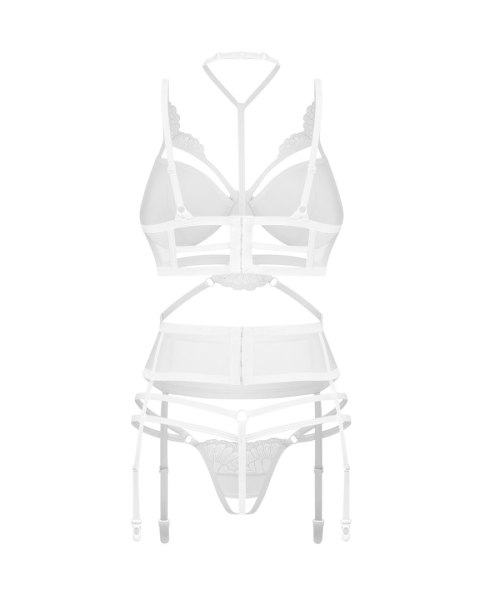 Komplet 3-częściowy Premisis White L/XL Obsessive Premium Komplet 3-częściowy Premisis White L/XL Obsessive Premium
