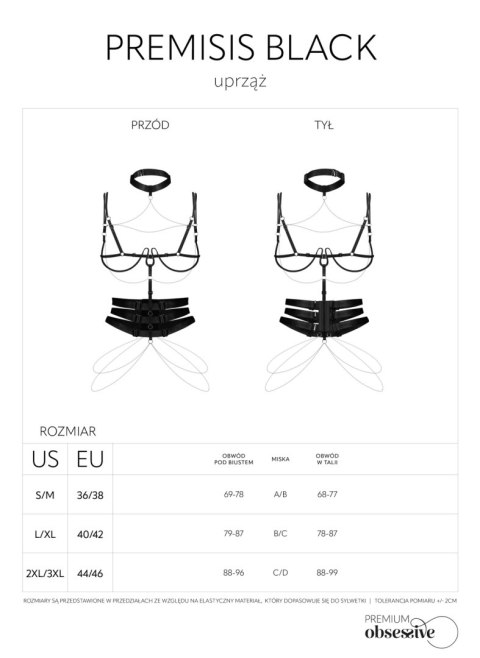 Uprząż Premisis Black S/M/L Obsessive Premium Uprząż Premisis Black S/M/L Obsessive Premium