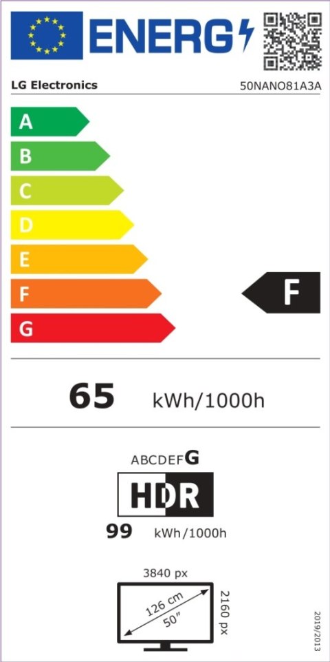 LG 50NANO81A3A | 50 | Smart TV | webOS 25 | UHD | Czarny