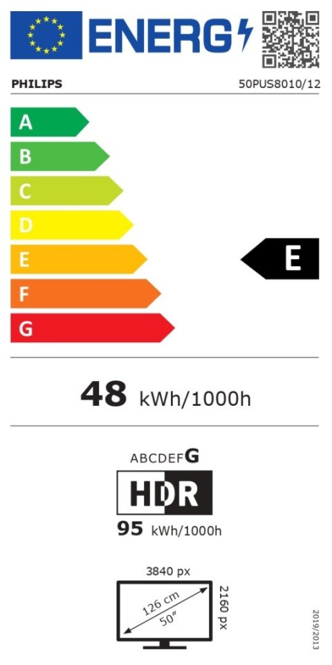 Philips 50PUS8010/12 | 50 | Smart TV | TITAN OS | UHD | Czarny