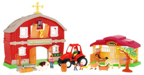 Farma dla dzieci 3+ zestaw figurek 18 el. + Stodoła z dźwiękami + Traktor + 4-osobowa Rodzina + Zwierzęta Farma dla dzieci 3+ zestaw figurek 18 el. + Stodoła z dźwiękami + Traktor + 4-osobowa Rodzina + Zwierzęta