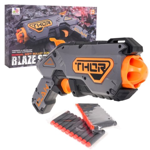 Manulany Pistolet Blaze Storm dla dzieci 8+ Szary + 20 Bezpiecznych Pocisków + Mechanizm Sprężynowy Manulany Pistolet Blaze Storm dla dzieci 8+ Szary + 20 Bezpiecznych Pocisków + Mechanizm Sprężynowy
