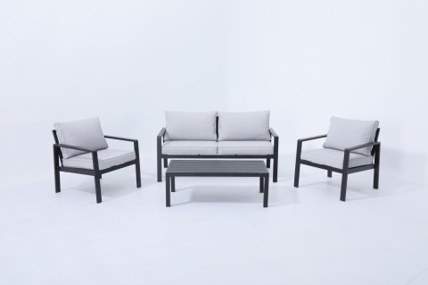 Meble Ogrodowe Aluminiowe Sofa + Dwa Fotele + Stolik Meble Ogrodowe Aluminiowe Sofa + Dwa Fotele + Stolik