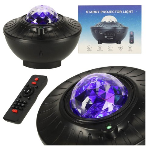 Projektor gwiazd lampka nocna kula LED bluetooth pilot Projektor gwiazd lampka nocna kula LED bluetooth pilot