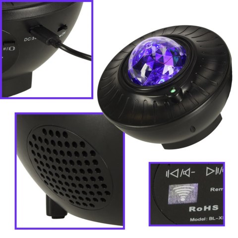 Projektor gwiazd lampka nocna kula LED bluetooth pilot Projektor gwiazd lampka nocna kula LED bluetooth pilot